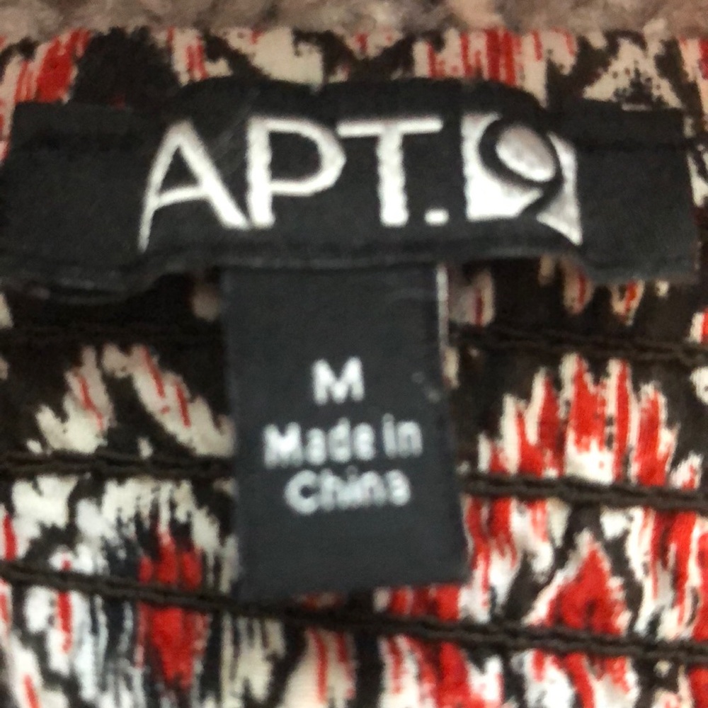 🌺 Apt 9 Women’s Size M Tank Top Red/Black/White - Picture 6 of 8